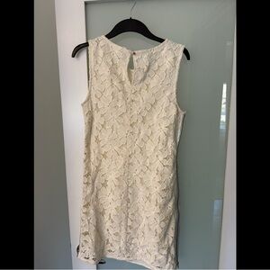 Juicy Couture Floral Lace Top in Cream